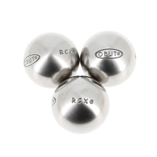 Boules De Pétanque Obut Boules De Pétanque Obut Rcx 75 Jeu 3 B Compet Argent Métalisé 700g