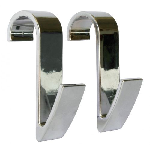 Lot de 2 patères chrome