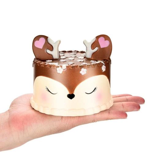 Jouet En Forme De Cerf Pour Enfant Et Adulte, Mignon, Timide, Gâteau, Doux, À Montée Lente, Anti-Stress, Cadeau, Décompression
