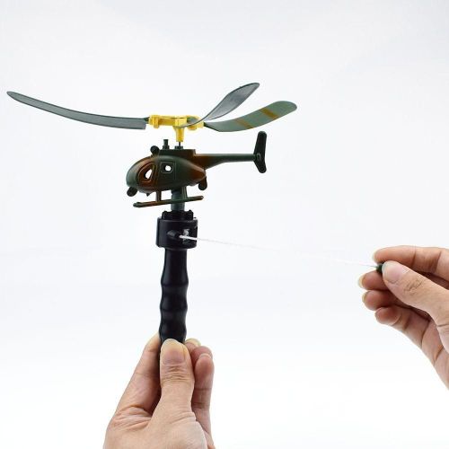 Jouet D'Hélicoptère À Poignée, Jouet D'Extérieur Amusant, Anti-Stress, Cadeau Pour Enfants, Avion À Air Qui Peut Voler Vers Le Ciel