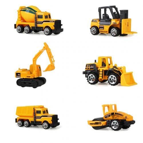 Mini Véhicules D'Ingénierie Jouet Pour Enfants, Bulldozer, Camion, Jeu Classique, Voiture En Alliage, Véhicule D'Ingénierie, 6 Pièces