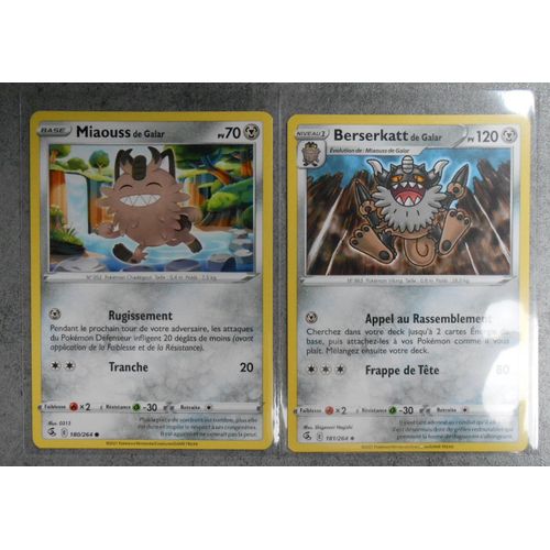 Miaouss 180/264 + Berserkatt 181/264 - Eb8 - Poing De Fusion - Vf