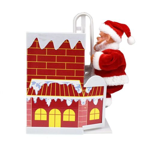 Poupée électrique père noël escalade de la cheminée, jouet d'ornement de noël, décoration de fête à domicile, cadeau de noël amusant pour enfants