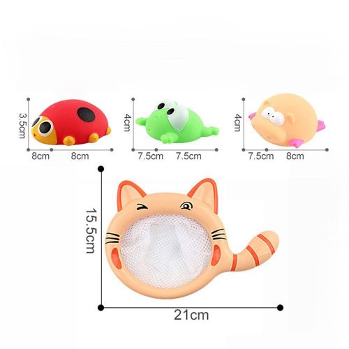 Jouets De Bain De Pêche En Forme De Chat, Pulvérisation D'eau, Animaux Flottants, Baignoire Douche, Jouet D'eau De Natation Pour Bébés Et Tout-Petits