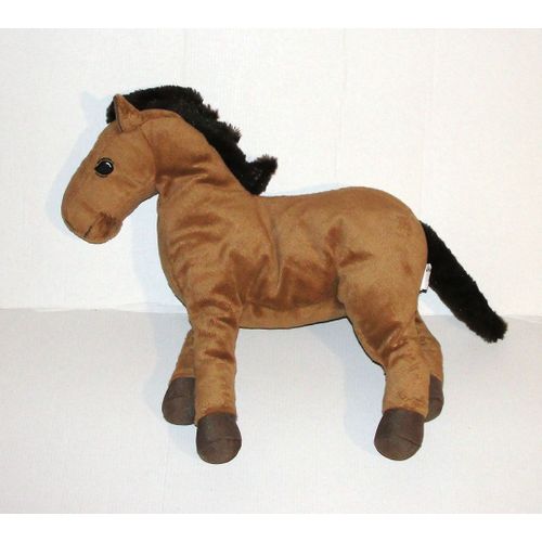 Peluche Cheval Ikea Okenlopare Marron - Doudou Cheval Etoile Blanche 34 Cm