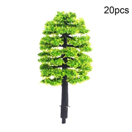 Mini Train À Échelle 20 Pièces, Arbres Miniatures, Chemin De Fer, Rue, Troncs En Plastique Abs, Paysage De Paysage Vert Pour Parc, Jardin, Maison, Decorati N7r7