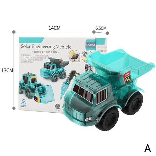 Chariot Élévateur Solaire Pour Enfants, Jouets Éducatifs, Plate-Forme De Chargement, Mélangeur, Camion De Forage, Bulldozer, Pelle Et Déchargement L7x1