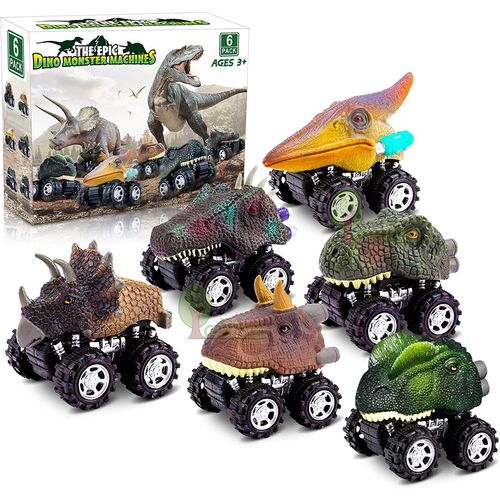 Jouets De Voiture De Dinosaure Pour Enfants De 0 À 12 Mois, Voiture À Tirer, Pour Bébés Garçons De 1 An, 6 Pièces