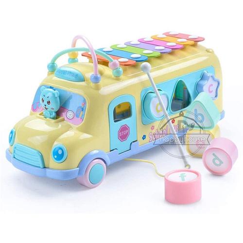 Jouets Pour Bébés De 1, 2 Et 3 Ans, Bus Musical Avec Xylophone Et Blocs De Construction, Meilleurs Jouets Éducatifs Pour Bébés De 12 À 18 Mois, Cadeaux