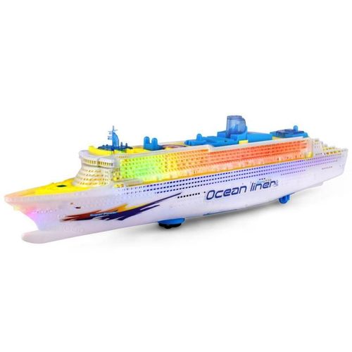 Jouet Électrique De Croisière De Musique Légère Pour Enfants, Modèle De Bateau De Simulation, Navire Universel J7t8