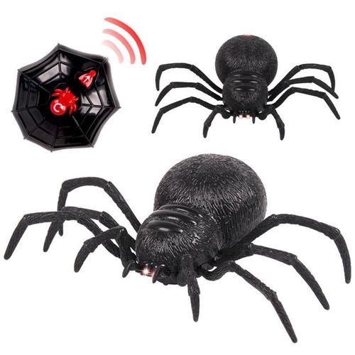 Télécommande Électronique Pour Animal De Compagnie, Simulation De Tarantula, Brillance Intelligente, Cadeau Effrayant, Araignée Noire, Jouet Délicat, Yeux D'Halloween Rc, K2a7