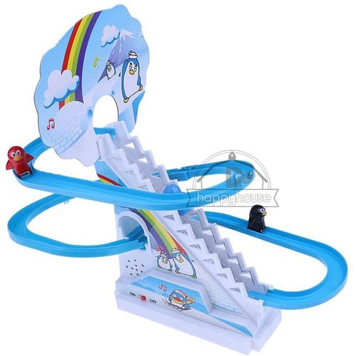 Jouets Pour Enfants De 2 À 4 Ans, Pingouin, Escalade Des Escaliers, Piste Coulissante Classique, Musique Électrique, Dessin Animé, Jouets Pour Enfants