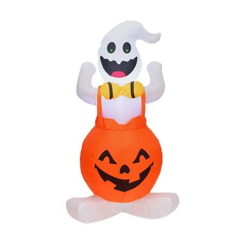 Jouets Gonflables De Jardin Fantôme De Citrouille D'Halloween, Ornements D'Extérieur Avec Lumière Led, Fournitures De Fête D'Halloween