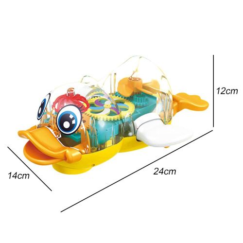 Canard/Avion Électrique Rotatif Transparent, Engrenage Universel Mécanique Avec Son Et Lumière Lumineux, Jouet Clignotant Pour Enfants, Cadeaux