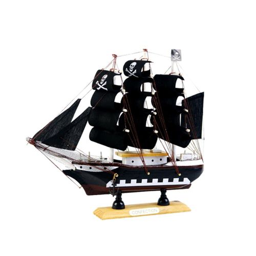 Réplique De Bateau De Pirate En Bois, 9.5 Pouces, Jouet Artisanal Décoratif Pour La Maison