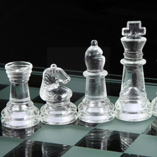 Jeu D'échecs En Verre K9 De Luxe, Élégant, Petit Ensemble De Lutte Internationale, Packa M0e3