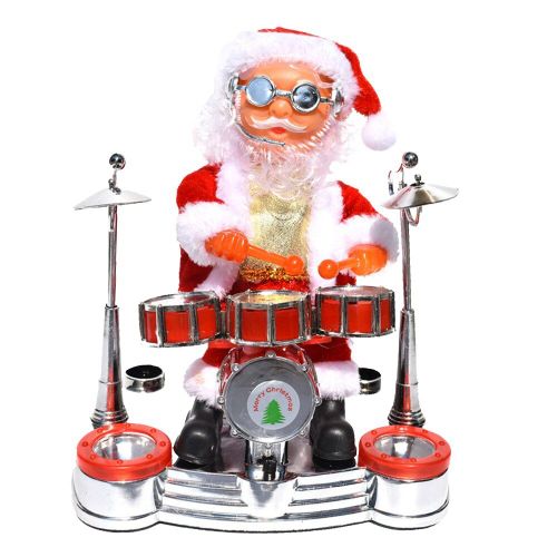 Piano Électrique Pour Père Noël, Poupée Musicale, Ornements De Noël, Jouets Pour Enfants, Kit De Batterie, Danse, Cadeau De Noël