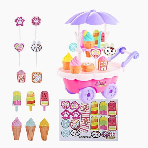Mini Chariot À Bonbons Et Glaces En Plastique Pour Enfants, Jouet De Supermarché Pour Filles, Cadeau De Maison