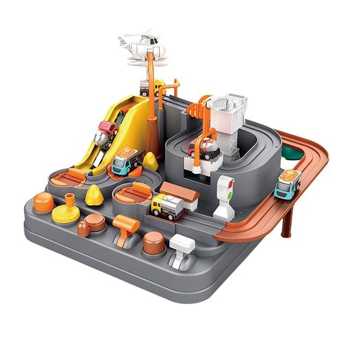 Piste De Train, 4 Voitures, Jouet Pour Enfants, Montessori, Garçons Et Filles, Cadeaux De Noël, Voitures De Course, Aventure Mécanique, Jeu De Table