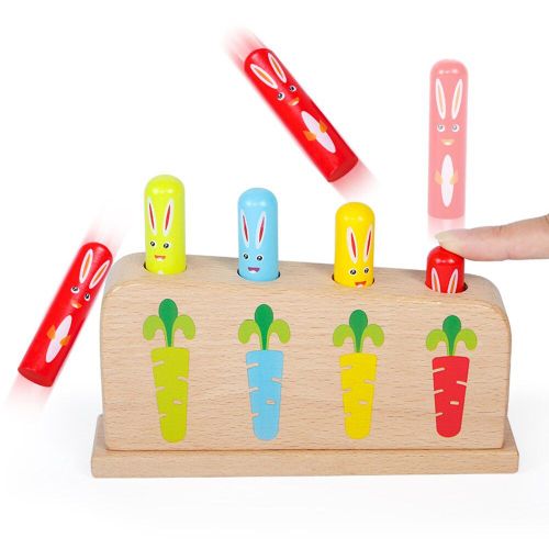 Jouets Montessori en bois pour bébés, bâton rebondissant, jeu anti-Stress pour tout-petits, enfants de la maternelle