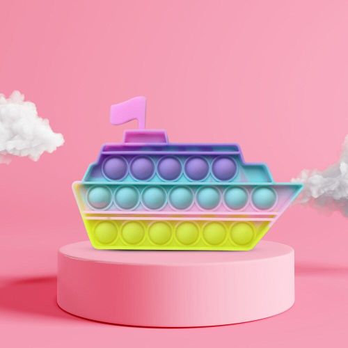 Jouet De Bulle De Poussée De Bateau De Croisière, Anti-Stress De Décompression Du Bout Des Doigts, Artisanat De Jeu De Compression Pour Adultes Et Enfants Sensoriels