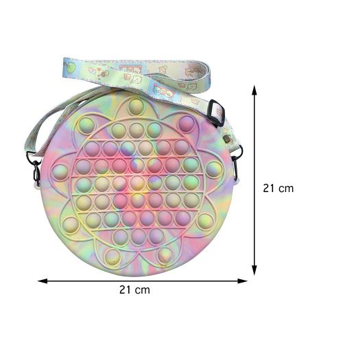 Sac À Bandoulière Push Bubble Tournesol/Fraise, Jouet À Pression Sensorielle, Sac En Silicone Amusant Pour Enfants Adultes, Jouet Anti-Stress