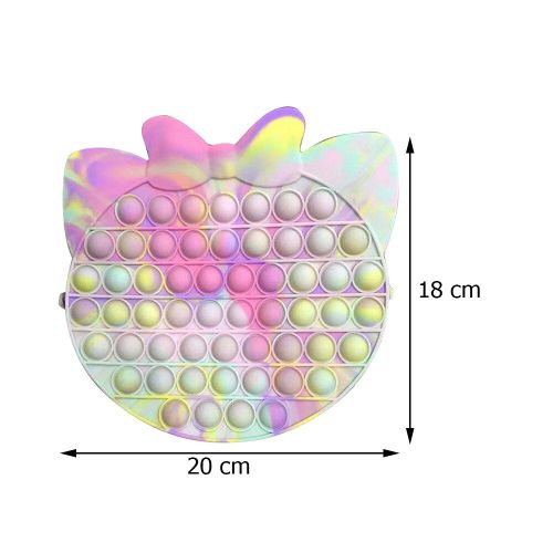 Bulle Sensorielle Anti-Stress En Silicone Pour Enfants Et Adultes, Jouet Anti-Stress, Anti-Cravate Teinture Chat, Sacs À Bandoulière Push