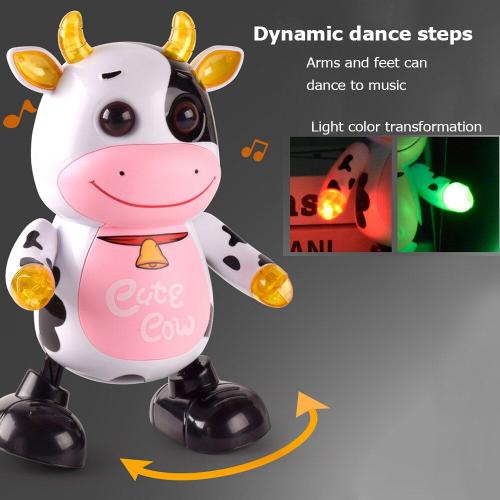 Robot En Forme De Vache Dansante Drôle, Jouet Éducatif Avec Guide Sonore Léger Pour Bébé Rampant, Nouveaux Cadeaux D'anniversaire De Noël Pour Enfants