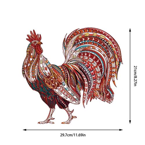 Puzzle En Bois De Poulet Pour Adultes Et Enfants, Bricolage, Artisanat En Forme D'animal, Cadeau De Noël, Casse-Tête En Forme D'éléphant