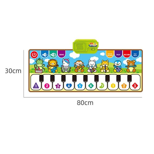 Tapis Musical Avec Voix D'Animal, Jeu De Piano Pour Bébé, Instrument De Musique, Jouets Éducatifs Précoces Pour Enfants, Cadeau