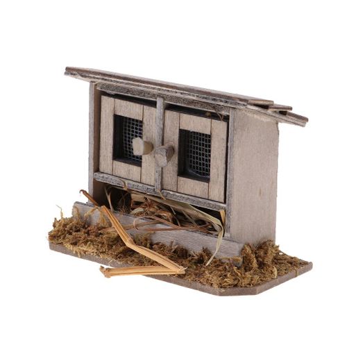 12ème Poulailler Miniature, Maison De Poule, Maisons De Jardin Féerique, Mini Artisanat Décoratif