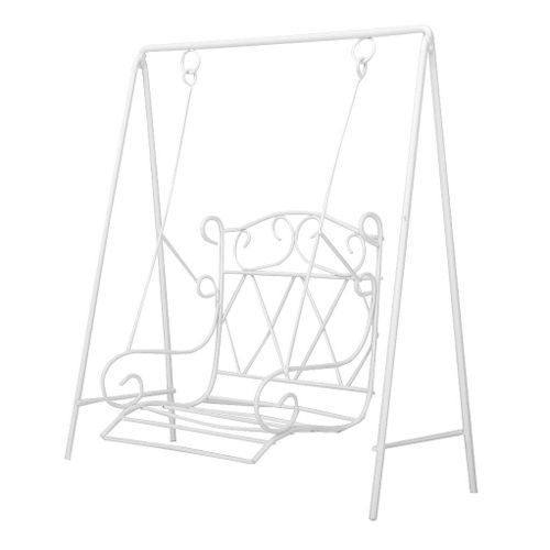 Chaise À Bascule En Métal, Décor De Jardin Féerique, Modèle Maison De 1/12