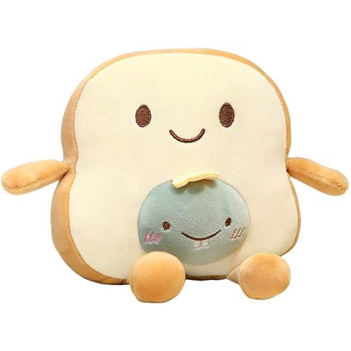 Jouet En Peluche Pain Toast 16 Pouces, Jouet En Peluche Créatif, Petit Pendentif Animal De Dessin Animé En Peluche, Oreiller De Canapé, Cadeaux D'Anniversaire Pour Enfants