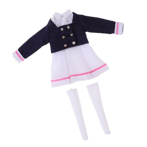 Robe Et Chaussettes D'écolière, Échelle 1/6, Tenue Pour Poupée Blythe Azone Licca Pullip