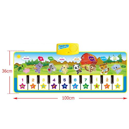 Tapis D'éveil Musical, 4 Modes Avec Voix D'animaux, Pour Enfant, Instrument De Musique, Jouets Éducatifs Précoces, Cadeau, Jeu De Piano Pour Bébés