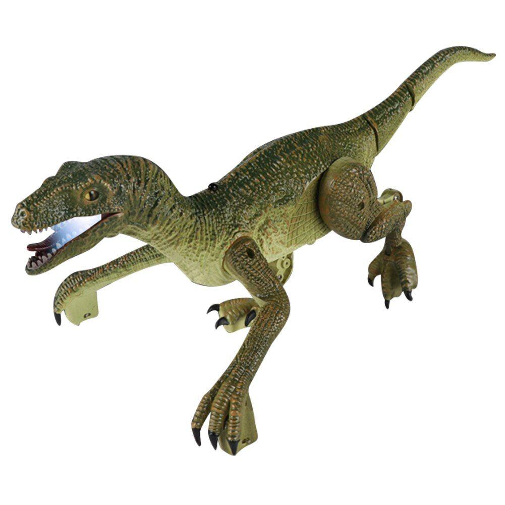 Simulation de dinosaure rugissant, 2.4G RC, avec yeux LED, électrique,  télécommandé, Velociraptor Jurassic, cadeau de noël pour enfants