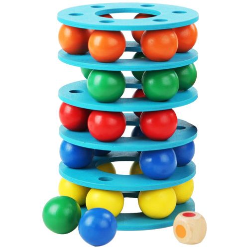 Boule Arc-En-Ciel En Bois Pour Bébé, Jouet Montessori Pour Nourrissons, Blocs De Construction D'équilibre Éducatif Précoce, Jeux De Tour, Cadeau Pour Enfants