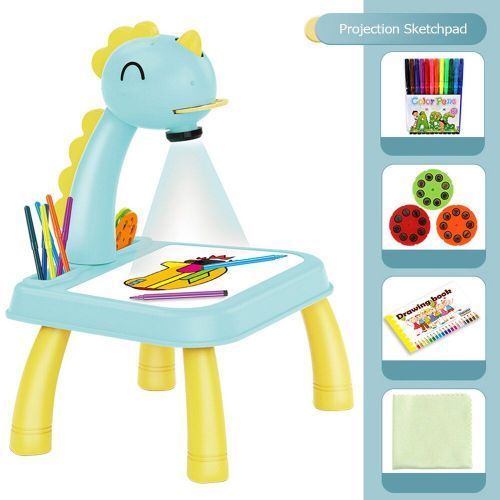 Projecteur Led Dinosaure, Table De Dessin Artistique, Jouets Pour Enfants, Tableau De Peinture, Bureau, Projection Musicale, Jouet Éducatif, Cadeau