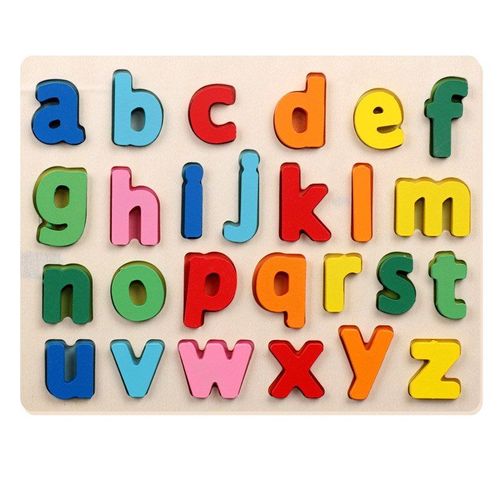 Jouets Éducatifs En Bois Avec Alphabet Anglais Pour Enfants, Puzzle 3d Avec Chiffres, Planche À Main, Puzzle, Cadeau Pour Tout-Petits