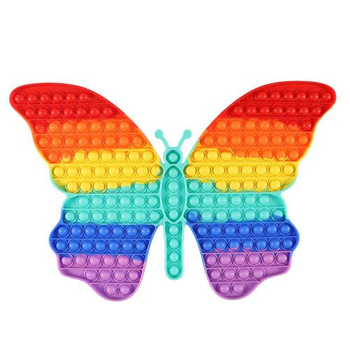 Grand Papillon Arc-En-Ciel Anti-Stress, Jouet Relaxant, Anti-Stress, Soulage Les Besoins De L'Autisme