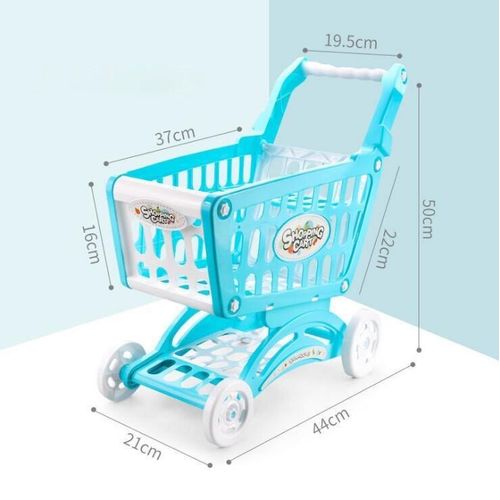 Caddie De Supermarché, Chariot De Supermarché, Voiture, Simulation De Fruits Coupés, Mini Nourriture, Maison De Jeu, Jouet Pour Enfants