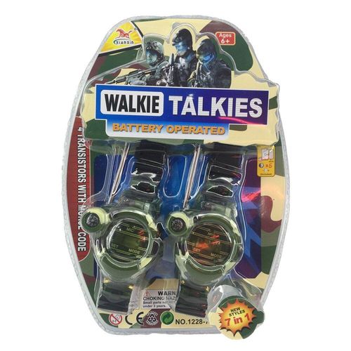 Montre Talkie-Walkie 7 En 1 Pour Enfants, Montre Militaire, Jouets Pour Enfants, Cadeau D'anniversaire En Plein Air, 1 Paire/2 Pièces
