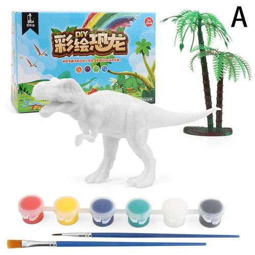 Peinture Aquarelle De Dinosaure 3d Pour Enfants, Éducation Scientifique, Bricolage, Coloration, Moule Blanc, Corbeau, Dessin Aquarelle, Jouet Pour Enfants, Décorations De Maison
