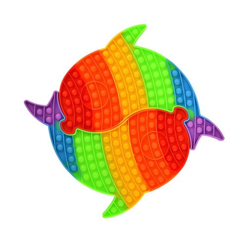 Bulle De Poussée De Poisson Épissée De Grande Taille, Jouets Sensoriels D'autisme, Anti-Stress, Jouets De Décompression Pour Adultes Et Enfants