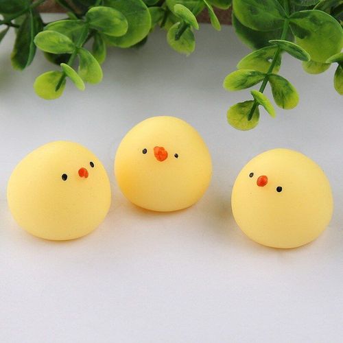 Jouet Créatif En Silicone Souple À Pression, 3 Pièces, Drôle, Poulet, Soulage, Mini Poussin, Décompression, Pincement