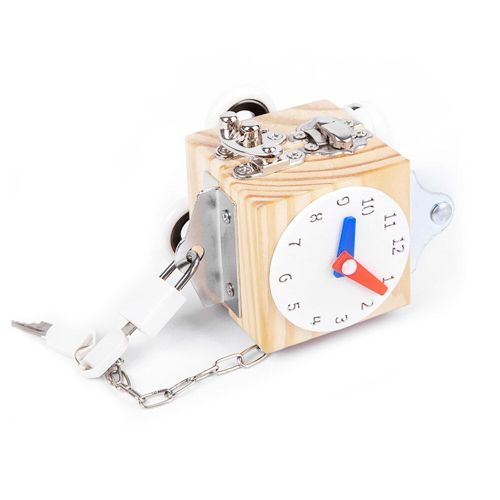 Bloc De Construction Interactif En Bois Montessori Pour Bébé, Déverrouillage Des Compétences De Base, Jouet Éducatif Préscolaire, Jouets Sensoriels, Cadeau Pour Enfant