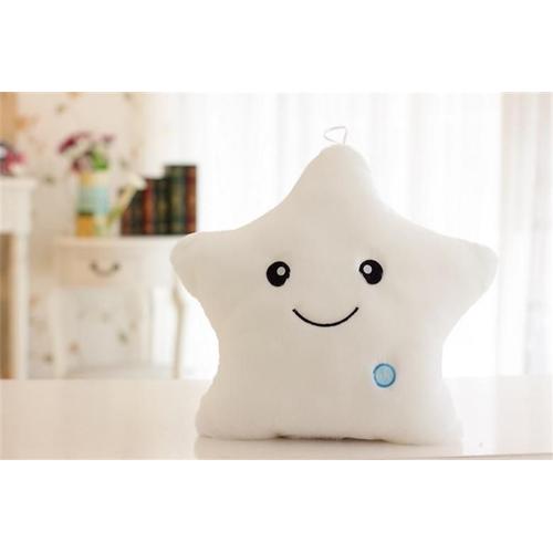 Oreiller Lumineux Coloré En Forme D'étoile De Mer, Peluche Douce, Poupée Mignonne Étoile De Chat Patte De C¿Ur, Oreiller Lumineux, Cadeau De Vacances Pour Enfants