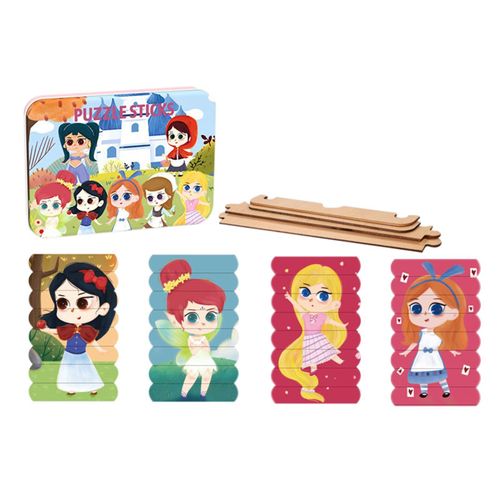 Puzzle Double Face En Bois Pour Enfants, Éducation Précoce, Illumination De La Cognition, Dinosaure, Princesse, Animal
