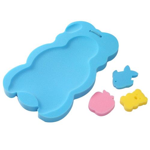 Support De Bain Pour Bébé, Poche En Filet, Siège Pour Nouveau-Né, Coussin Souple, Antidérapant, Coussin En Éponge De Douche, Conception D'Ours