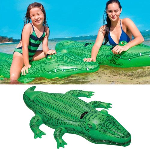 Anneau De Natation Gonflable En Forme D'Animal Pour Enfants, Jouet De Crocodile À Monter En Plein Air, Amusant, Sport, Piscine, Avec Poignée, Été